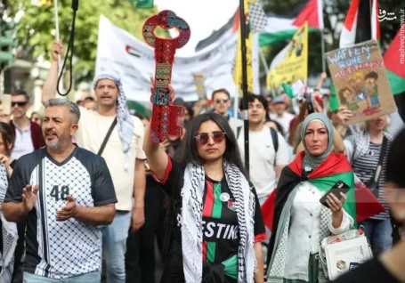 عکس/ راهپیمایی حمایت از فلسطین و مقاومت در آلمان